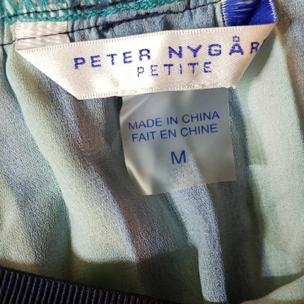 Chic Navy and Teal Skirt - Picture 4 of 7